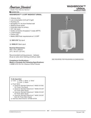 WASHBROOK™ URINAL - American Standard