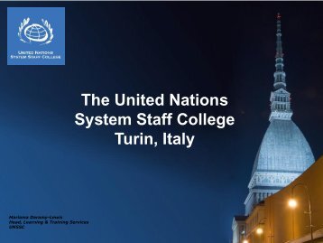 The United Nations System Staff College Turin, Italy