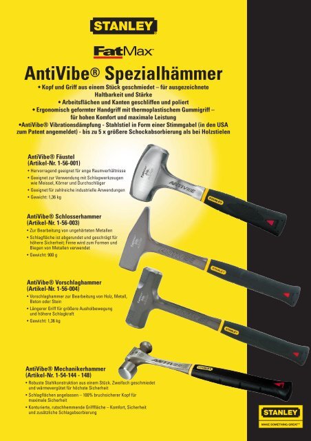 AntiVibe® Spezialhämmer - Reiter Werkzeuge