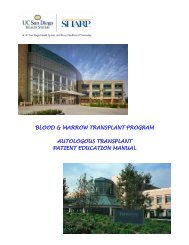 Autologous Transplant Patient Education Manual - Moores Cancer ...