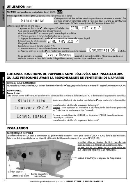 Electrolyseur XC notice V3 FR - VitaPiscine