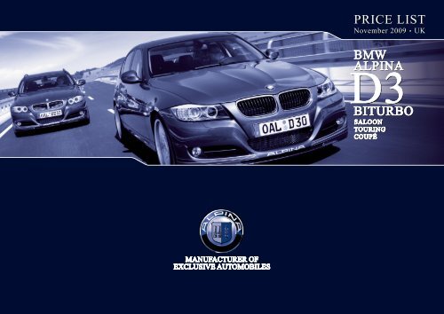 BITURBO BITURBO BMW ALPINA PRICE LIST