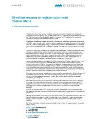 60 million reasons to register your trade mark in China - DibbsBarker