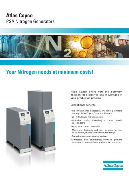 baggrund Abe Tilstedeværelse Atlas Copco NG Series Nitrogen Generators - INSCO Group