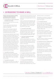 • 10 REASONS TO MAKE A WILL - Collas Crill