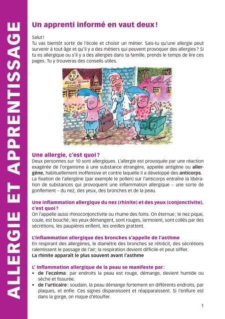 Flyer Allergie et apprentissage - Institut universitaire romand de ...