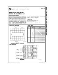 MM54HC42/MM74HC42 BCD-to-Decimal Decoder