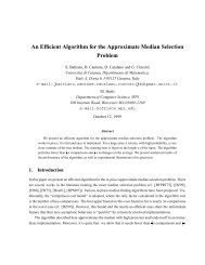 An Efficient Algorithm for the Approximate Median Selection Problem