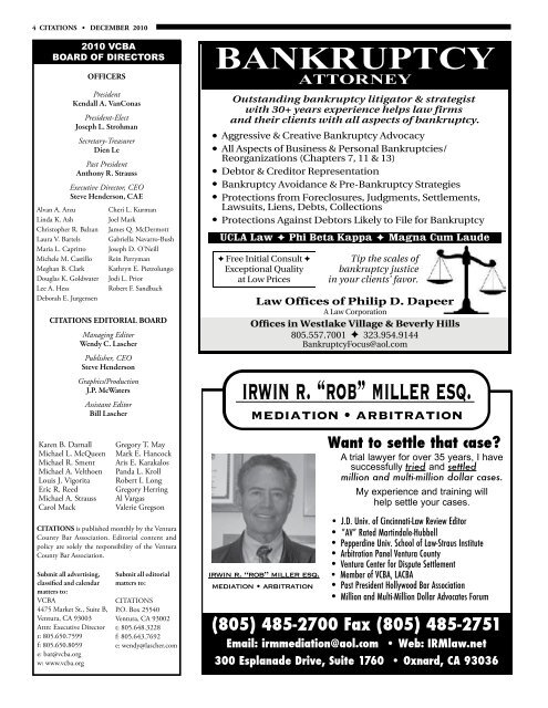 Page 6 â December issue of CITATIONS - Ventura County Bar ...
