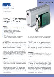 ARINC 717/429 Interface to Gigabit Ethernet - mbs electronic systems