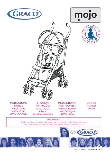 IMPORTANT: INSTRUCTIONS NOTICE ... - Graco Europe - Home