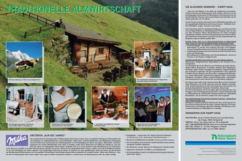 TRADITIONELLE ALMWIRTSCHAFT - Hohe Tauern