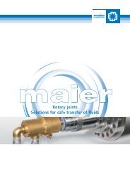 Rotary joints Solutions for safe transfer of fluids - Christian Maier ...
