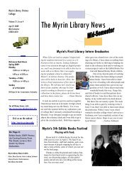 Spring 2009 - Mid-Semester - Myrin Library - Ursinus College