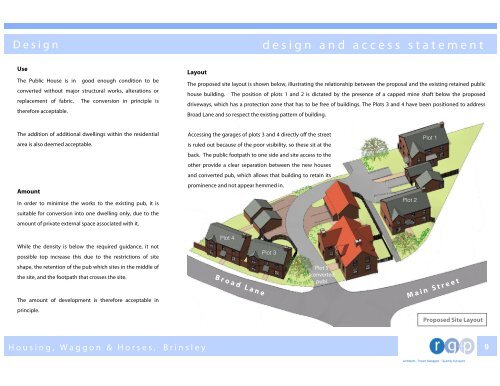 Design and Access Statement for a Housing Development at The ...