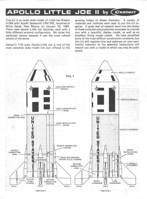 APOLLO LITTLE JOE II by - Ye Olde Rocket Plans