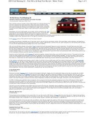 Motor Trend - 2009 Mustang GT/CS