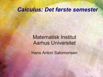 Slides (pdf) - Aarhus Universitet