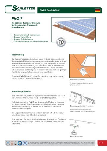 FixZ-7 - Schletter GmbH