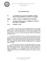 BULLETIN NO. 09-03 - Louisiana Department of Insurance