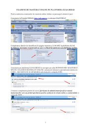 EXAMENE DE MASTERAT ONLINE PE PLATFORMA ILIAS-DIDAD