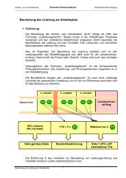 Beurteilung der Leistung am Arbeitsplatz