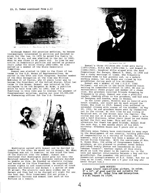 Issue 08 - Yoder Family Information