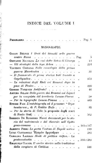 INDICE DEL VOLUME T