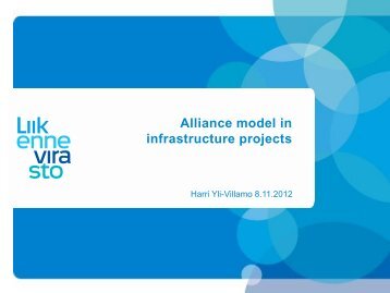 Alliance model in infrastructure projects