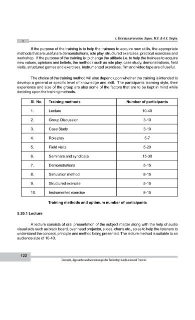 Training Methodology for KVK Scientists - ICAR, Zonal Project ...