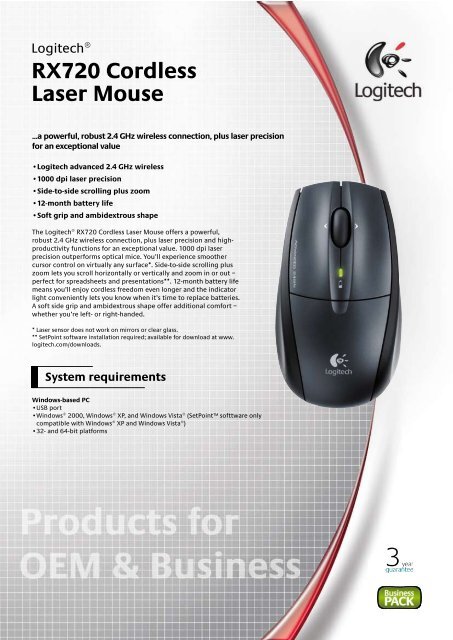 RX720 Cordless Laser Mouse - sklep Chip.pl