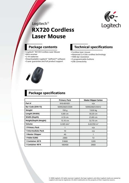 RX720 Cordless Laser Mouse - sklep Chip.pl