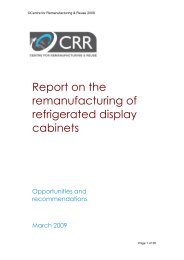 Report on the remanufacturing of refrigerated display cabinets
