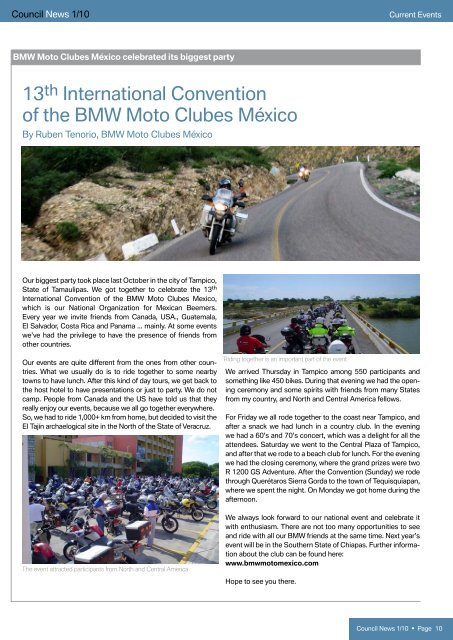 Council News - BMW Club of Canada