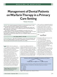 Management of Dental Patients on Warfarin Therapy ... - Exodonti.info