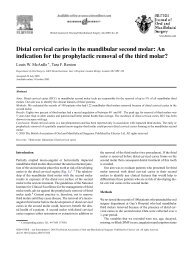 Distal cervical caries in the mandibular second molar - Surgical ...