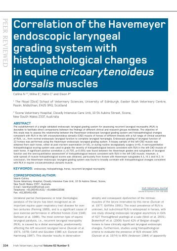 Correlation of the Havemeyer endoscopic laryngeal grading system ...