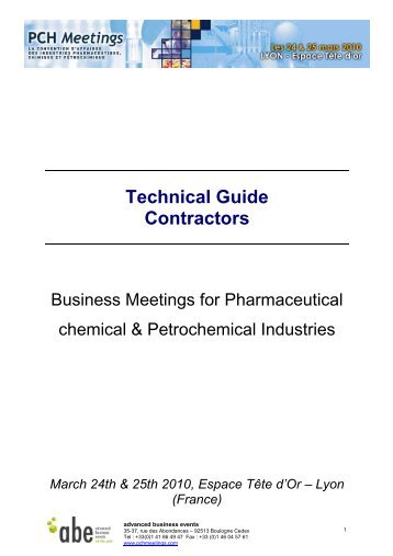 Technical Guide Contractors - PCH Meetings