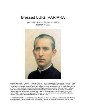 Blessed LUIGI VARIARA - The Mystical Side of God