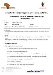 Procedure for the use of the PIMAâ¢ Point-of-Care CD4 Analyzer in ...