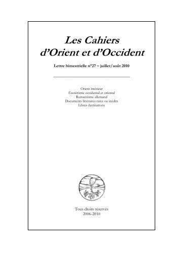 au format PDF - Edition.moncelon.com - D'Orient et d'Occident