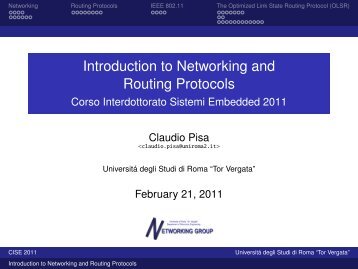 Introduction to Networking and Routing Protocols - Corso ...