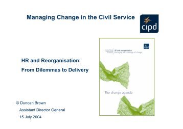 HR and Reorganisation - CIPD
