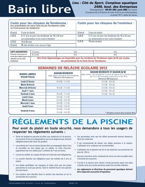 IMPORTANT - Ville de Terrebonne