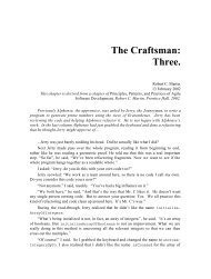 The Craftsman: Three. - Object Mentor