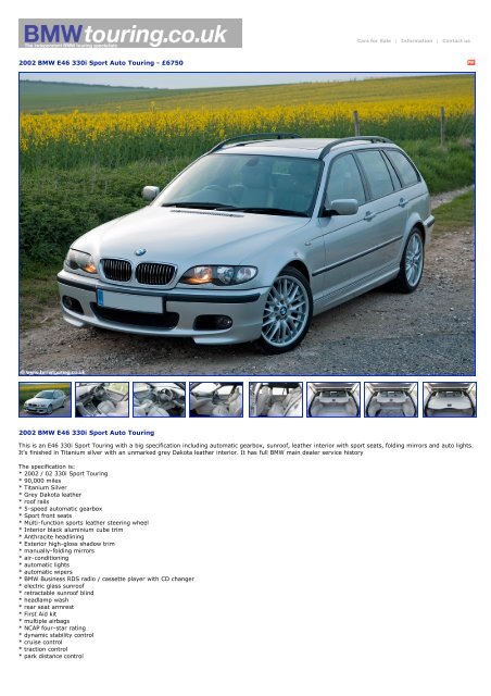 2002 BMW E46 330i Sport Auto Touring - The independent BMW