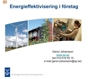 Energieffektivisering i fÃ¶retag