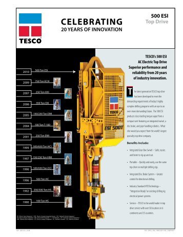 500 ESI Top Drive - TESCO Corporation