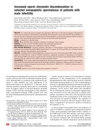 Increased sperm chromatin decondensation in selected ...