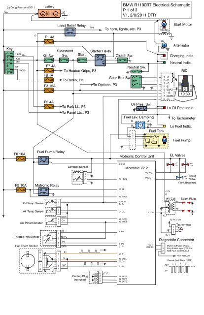 BMW R1100RT Electrical Schematic P 1 of 3 V1, 2/8 ... - mac-pac.org